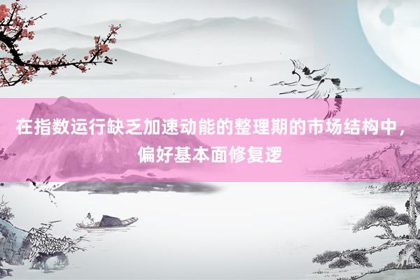 在指数运行缺乏加速动能的整理期的市场结构中，偏好基本面修复逻