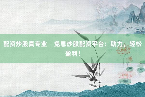配资炒股真专业    免息炒股配资平台：助力，轻松盈利！