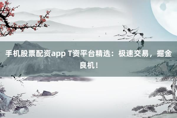 手机股票配资app T资平台精选：极速交易，掘金良机！